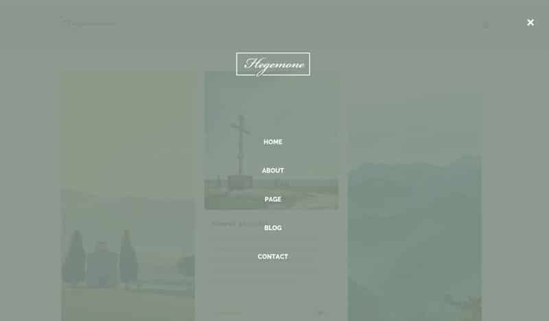 modal navigation-minimalism in wordpress