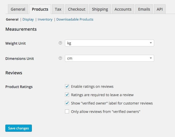 Woocommerce Options Products General