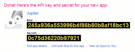 Flickr widget - key secret
