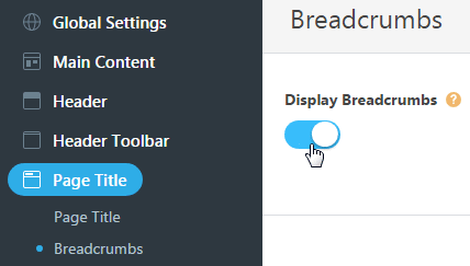 Configuring breadcrumb - Display breadcrumbs