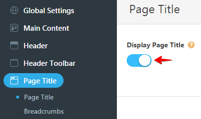 Configuring page title - display page title