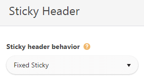 Configuring toolbar - Sticky header behavior