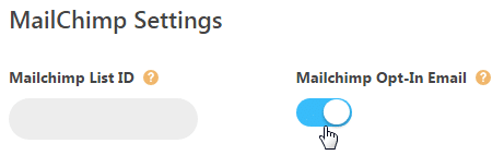 Configuring toolbar - Mailchimp Opt-in Email