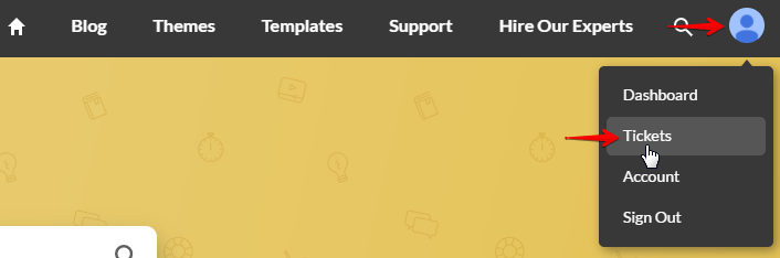 Filling a feature or bug report - hover menu