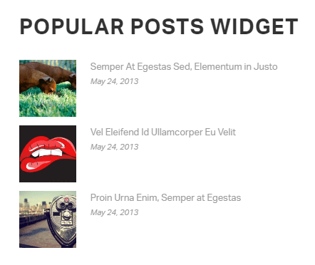 Popular posts widget - front end