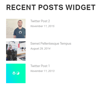 Recent posts widget - front end