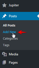 Configuring tags - add new post
