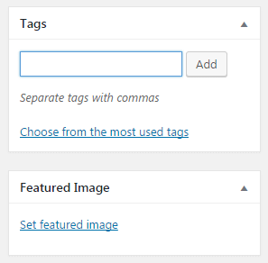 Configuring tags - tags field