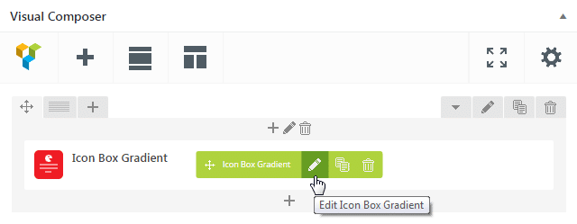 Icon Box Gradient shortcode - edit Icon Box Gradient