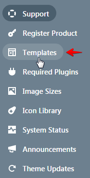install templates - control panel