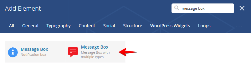 message box shortcode