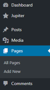 page specific header