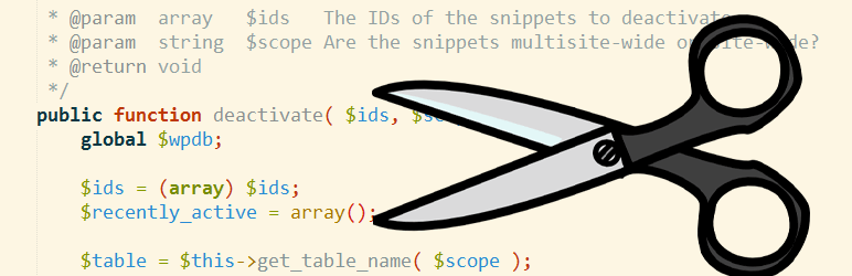 Custom Code Snippets in WordPress - Code Snippets Plugin Banner