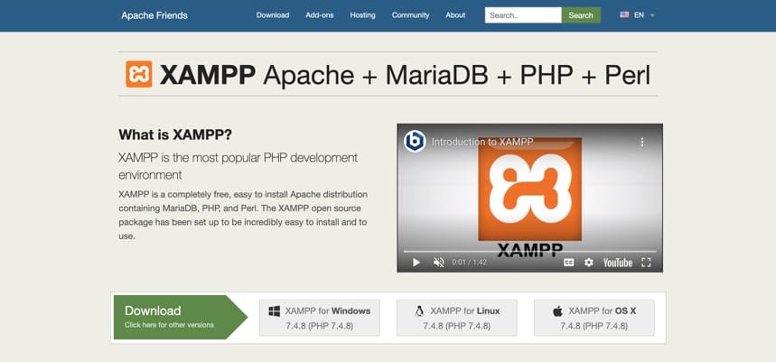 best WordPress development environments XAMPP