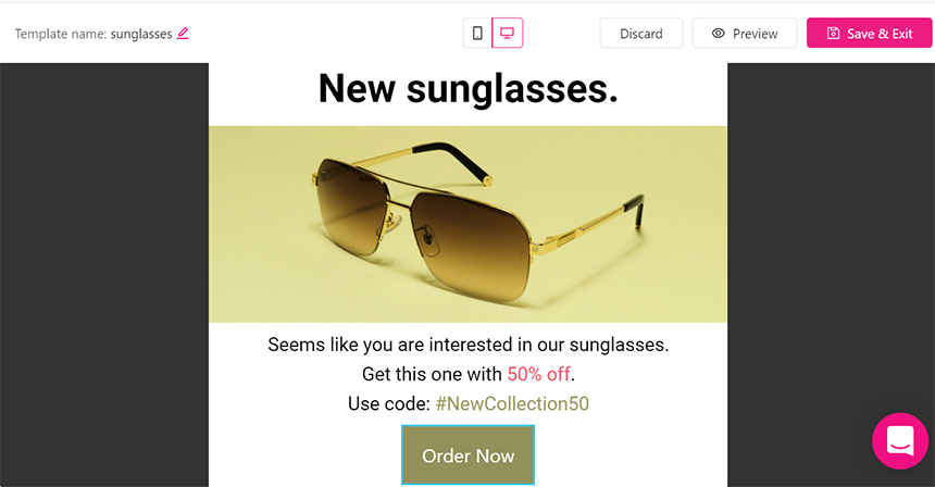 WooCommerce conversion rate - popup sunglasses